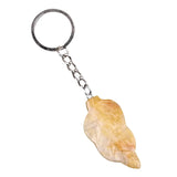 Fashional Natural Stone Carved Leaf Shaped Pendant Keychain Bag Small Crystal Pendant Decoration Safe for Festival Party Gift