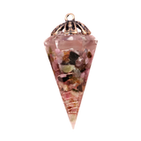Wholesale Natural Crystal Resin Pendulum | Orgone Hexagonal Cone with Copper Coil for Dowsing & Chakra Healing