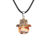 50×57mm Natural Crystal Hamsa Hand Pendant | Evil Eye Carved Gemstone Necklace for Protection