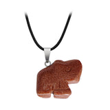 Natural stone hand carved Elephant Pendant original stone crystal elephant jade pendant Sculpture Statue Healing Reiki Pocket