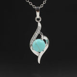 Letter N Heart Crystal Pendant necklace jewelry chakra charm healing quartz for women and girl