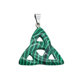 35-40mm Celtic Triquetra Knot Crystal Pendant | Natural Gemstone Trinity Knot Necklace for Protection