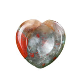 40mm Natural Heart Worry Stone, Thumb Groove Palm Crystal Stone Chakra Healing Stress Relief Pocket Stone