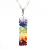 Crystal pendant Amethyst Pendant Crystal gravel square Ladies Fashion Pendant Hexagonal Natural Crystal Quartz Healing