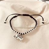 Vintage weave Ankle Bracelets Daisy Pendant Silver Anklets Chain Elephant Beach Foot Jewelry for Women and Girls