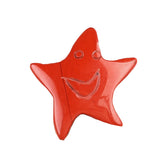 30mm Natural Crystal Smiling Starfish Figurine | Hand-Carved Gemstone Starfish for Reiki & Home Decor