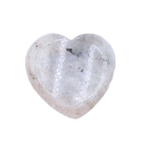 40mm Natural Heart Worry Stone, Thumb Groove Palm Crystal Stone Chakra Healing Stress Relief Pocket Stone
