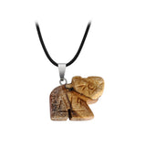 Natural stone hand carved Elephant Pendant original stone crystal elephant jade pendant Sculpture Statue Healing Reiki Pocket