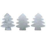 40-42mm Natural Green Aventurine Christmas Tree Carving, Hand-Carved Crystal Decor for Holiday & Home