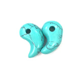 Comma Shape Natural Stone Pendant, Polished Crystal Agate Charms for DIY Necklace Bracelet Jewelry Making