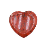 40mm Natural Heart Worry Stone, Thumb Groove Palm Crystal Stone Chakra Healing Stress Relief Pocket Stone