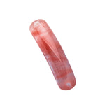 10×36mm Smooth Curve Natural Stone Pendant | Polished Red Jasper Bead for DIY Bracelet & Jewelry Making