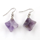 Fashion New Agate Crystal David Star Merkabar Pendulum Necklace Earrings Craft Gemstones For Decoration