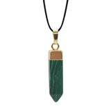 Multi‑Style Natural Stone Point Pendant, Gold Plated Cap Crystal Obelisk Charm, Boho Spiritual Necklace Pendant for Women