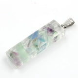 Crystal pendant Amethyst pendant  Rectangular Crystal Stone cylindrical lady Pendant Hexagonal Natural Crystal Quartz Healing