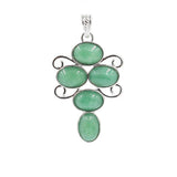 Chakra Multi Stone Scroll Crystal Pendant Necklace Natural Healing Gemstone Swirl Frame Charm Spiritual Gift for Women