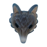 Hand Carved Natural Crystal Fox Head Pendant Spirit Animal Totem Healing Gemstone Ornament for DIY Necklace & Christmas Gift Home Decor