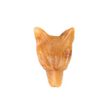 Handmade Craved 1 Inch Mini Wolf Head Crystal Figurine Ornament for Home Decor Meditation, Reiki & Spiritual Gift #SP1887