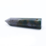 Natural crystal agate stone large hole square pendant hand cut Natural Quartz Crystals Stones Hexagonal Healing Point Reiki