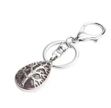 Water drop hollowed out Life Tree Pendant Key Chain Sterling Silver Jewelry for Women Gifts and men for Jewelry Making