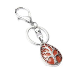 Water drop hollowed out Life Tree Pendant Key Chain Sterling Silver Jewelry for Women Gifts and men for Jewelry Making