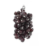 Natural Rose Quartz Grape Cluster Pendant Necklace Chakra Healing Crystal Jewelry for Women