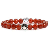 8mm Natural Crystal Stretch Beaded Bracelet with Heart Rhinestone Charm 19cm Elastic Energy Healing Gemstone Bracelet for Women Yoga Jewelry