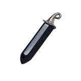 Natural Crystal Hexagonal Point Pendant with Witch Hat Bail | Healing Stone Charm for DIY Jewelry