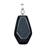 Gemstone Coffin Pendant for Making Jewelry Handmade Craved 19x30mm Halloween Gothic  #SP11378 Crystal Charm