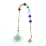 Multi Natural Crystal Merkaba Star Pendant Necklace Mixed Gemstone 3D Star Charm Jewelry for Women Gift