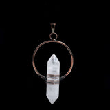 Retro natural crystal hexagonal column Pendant Necklace tiger eye stone winding DIY Necklace Gemstone Pendant Necklace Healing