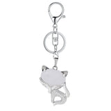 Natural Fox Keychain Crystal Energy Stone Pendant for Women’s Fashion Jewelry