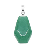 Gemstone Coffin Pendant for Making Jewelry Handmade Craved 19x30mm Halloween Gothic  #SP11378 Crystal Charm