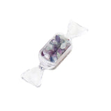Natural Crystal Chips Candy Shaped Bottle, Healing Gemstone Specimen for Halloween Trick or Treat Gift
