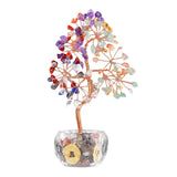 Handmade Natural Stone Money Tree Decor | Exquisite Crystal Bonsai Ornament for Prosperity & Healing | Unique Office & Home Gift #SP1880