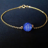 Real Gemstone Chain Bracelet Aromatherapy Essential Oil Diffuser Bracelet - Natural Gemstone Beads Healing Crystal Bracelet