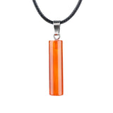 8X30MM Cylinder Shaped Gemstone Pendant Necklace Charms Women's Crystal Charms Jewelry Gifts to Friend