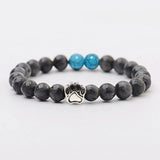 Natural Stone Stretch Beaded Bracelet with Turquoise Accent & Heart Charm Chakra Energy Healing Elastic Bracelet for Women Stacking Jewelry