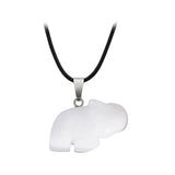 Natural stone hand carved Elephant Pendant original stone crystal elephant jade pendant Sculpture Statue Healing Reiki Pocket