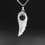 Crystal Angel Wing Pendant Necklace Angel Wing Necklace for Women Sterling Silver Friendship Cubic Zirconia Angel Wing Pendant