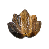 Hand Carved Natural Crystal Maple Leaf Pendant Charms Mixed Assorted Gemstone Pre-Drilled Leaf Beads for DIY Necklace Bracelet Jewelry Making