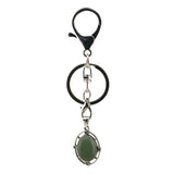 Oval Gemstone Pendant Keychain KC1502