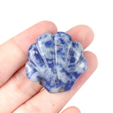 30mm Natural Crystal Shell Figurine | 30mm Natural Gemstone Pocket Stone Party & Home Decor