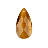 Genuine Agate Faceted Teardrop Charms: Natural Stone Pendant for Handmade Jewelry & DIY Crafting