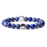 8mm Natural Crystal Stretch Beaded Bracelet with Heart Rhinestone Charm 19cm Elastic Energy Healing Gemstone Bracelet for Women Yoga Jewelry