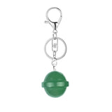 20mm Natural Crystal Planet Keychain, Cute Multicolor Stone Pendant for Bags & Wallets