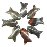 Natural Crystal Fish Shaped Pendant | Top Drilled Gemstone Fish Charm for DIY Jewelry Making | Healing Quartz Animal Totem for Necklaces, Earrings