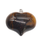 Boho Natural Crystal Heart Pendant, Polished Heart‑Shaped Healing Gemstone with Connector Bail, Reiki Meditation Energy Stone Amulet Pendant Bulk Supply