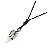 Natural Quartz Crystal Necklace Hexagonal Pointed Dowsing Pendulum Divination Healing Crystals Stone Reiki Chakra Pendant