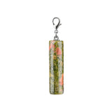 Gemstone Cylinder Pendant – 8x30mm Crystal Charm for Necklace, Keychain & Bag Tag – Healing Stone Jewelry for Women & Men